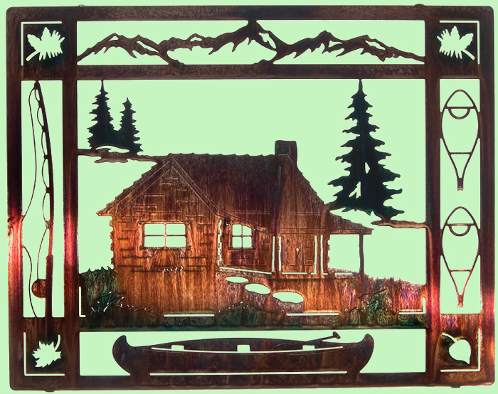 Cabin Wall Art at the cabin - metal wall art Cabin Wall Art at the cabin - metal wall art